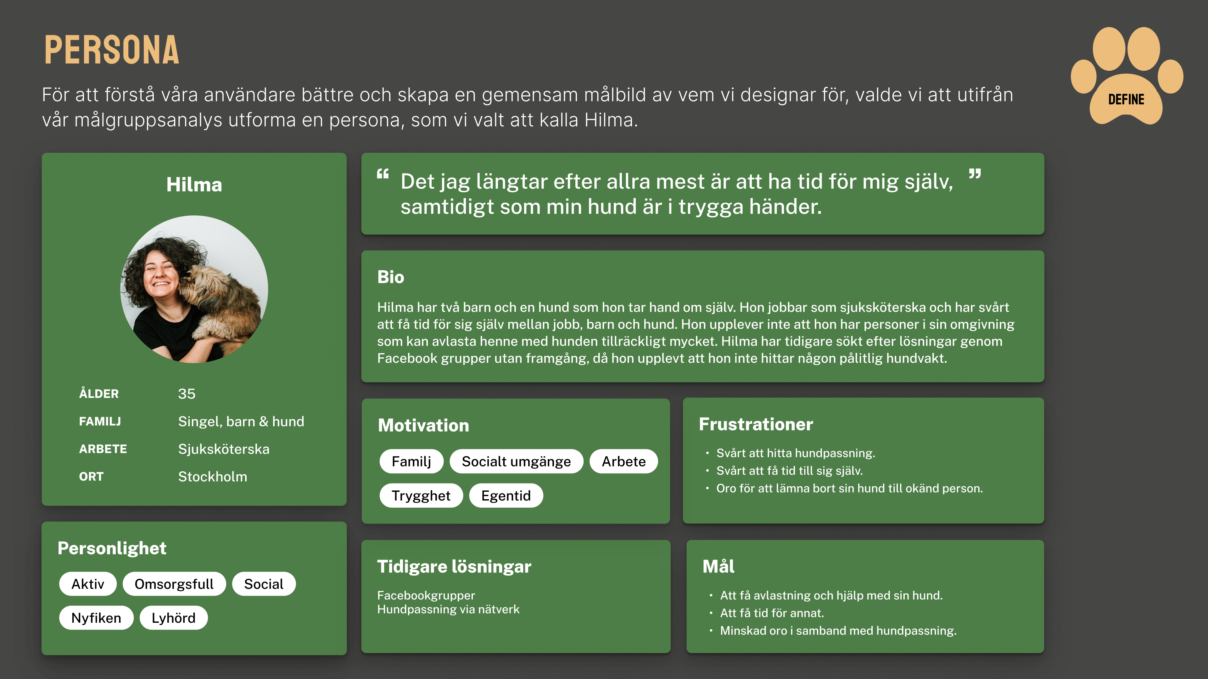 Persona som beskriver målgruppen